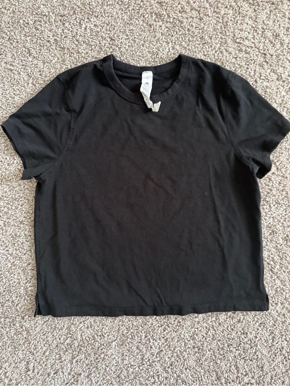 lululemon athletica Black Short Sleeve Crew Tee